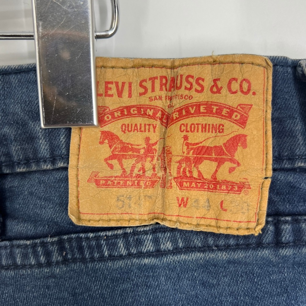 Levis 514 Straight Fit Mens Jeans 44x30 Medium Wash Blue Denim 28726-0003 - Picture 7 of 10